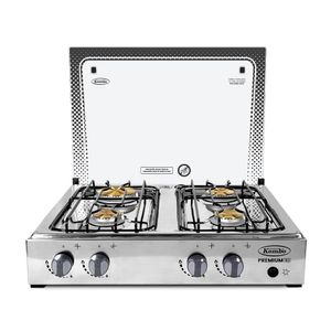 Cocineta a Gas Kombo Premium P66523 | 4 Quemadores Color Acero Inoxidable