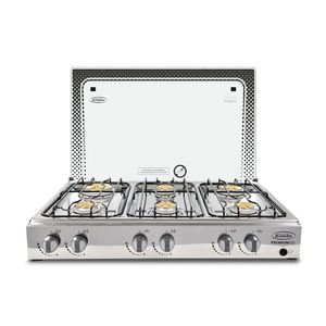 Cocineta a Gas Kombo Premium P66523 | 6 Quemadores Color Acero Inoxidable