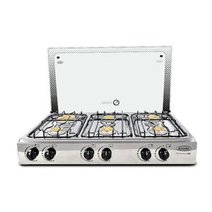 Cocineta a Gas Kombo Pompeya P66523 | 6 Quemadores Color Acero Inoxidable