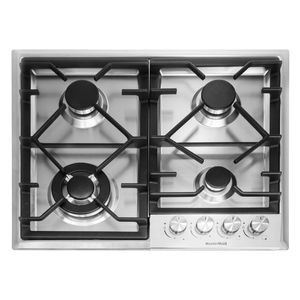 Encimera a Gas Mastermaid Viva 3G+1TC P86352 | 4 Quemadores Color Acero Inoxidable