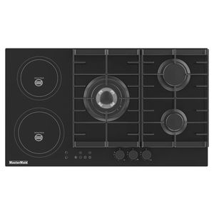 Encimera Mixtas Mastermaid 2H+1TC+2G P86352 | 3 Quemadores y 2 Inductores Color Negro