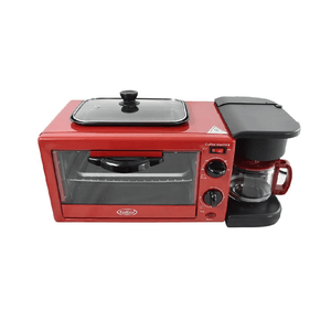 Horno Tostador con Cafetera 3 en 1 Forever P8930 | 9 Litros 1090 Watts Color Rojo con Negro