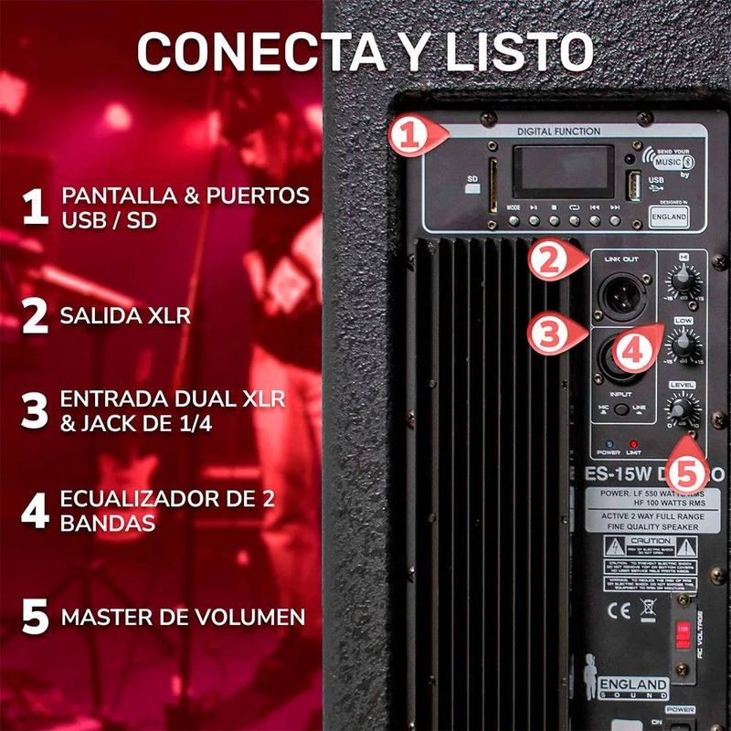 ParlanteProfesionalEnglandSoundES15WDJ