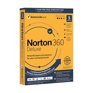 Licencia Antivirus Digital Norton 360 Deluxe 5 P8776 | Protección Tiempo Real