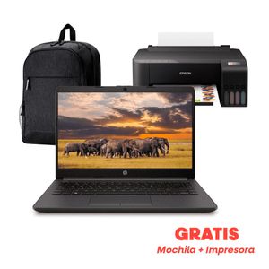 Combo Laptop Hp240 G9 + Impresora Epson L1250 P8826 | 14" 8Gb Ram 256Gb Ssd Celeron N4500 Color Negro