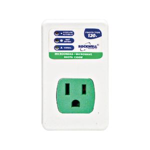 Protector De Voltaje para Equipos Electrodomésticos Rockwell P8775 | 3 Puertos 120V Color Verde