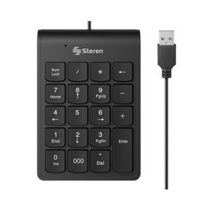 Teclado Numerico Usb Extra Plano Steren COM-625 P86396 | Color Negro