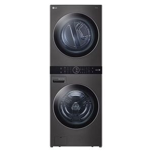 Torre De Lavado Eléctrico LG WK25BS6E | 25 Kg Lavado / 22 Kg Secado Color Acero inoxidable negro
