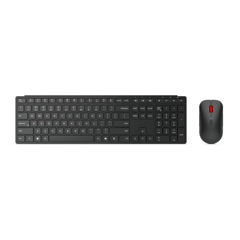 Combo Teclado Y Mouse Inalámbrico Recargable Multimodo Pro Lenovo P86390 | Color Negro-1787339878023