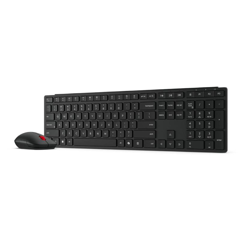 Combo Teclado Y Mouse Inalámbrico Recargable Multimodo Pro Lenovo P86390 | Color Negro-1787339902856